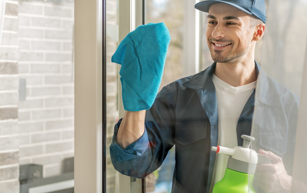 cleaning window